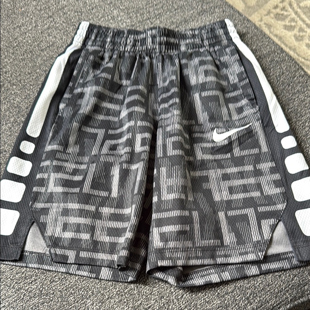 Nike Black and White Geometric Shorts